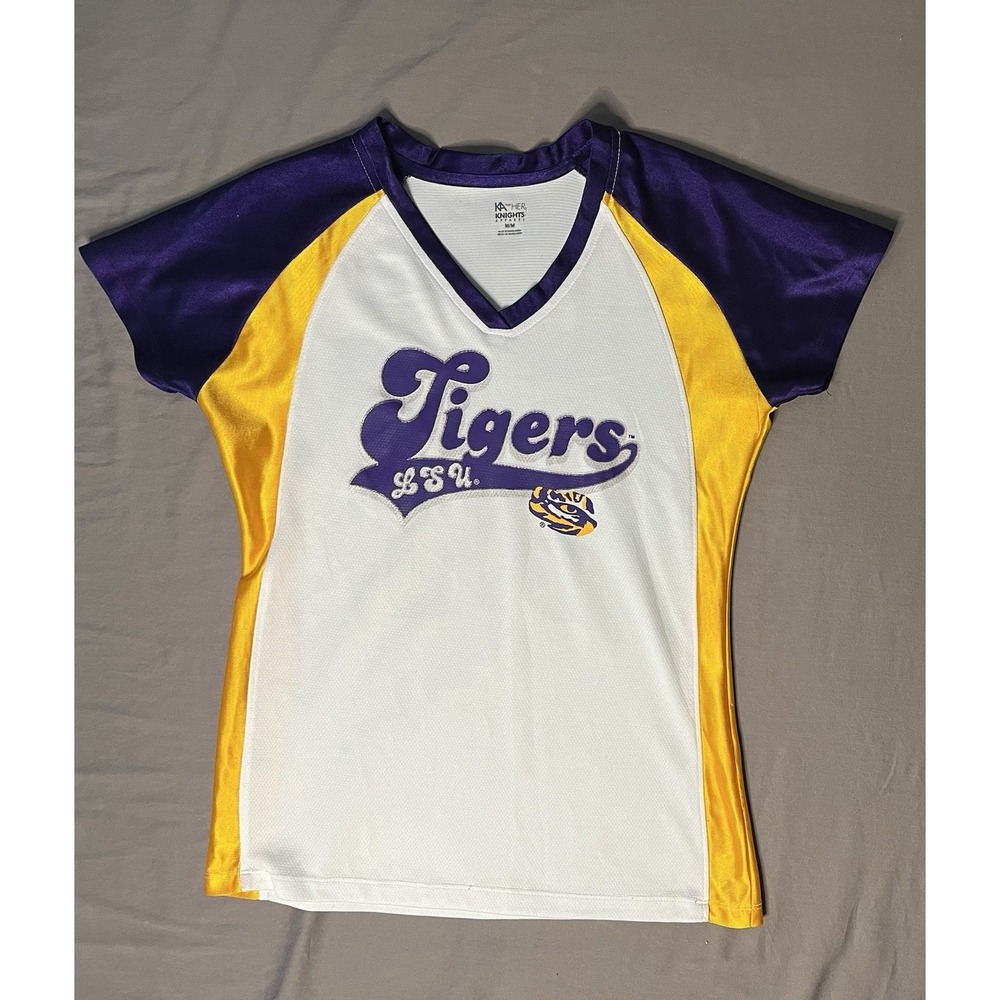 Knight's Apparel LSU Tigers Jersey Women's Size Medium Multicolor Short Sleeve